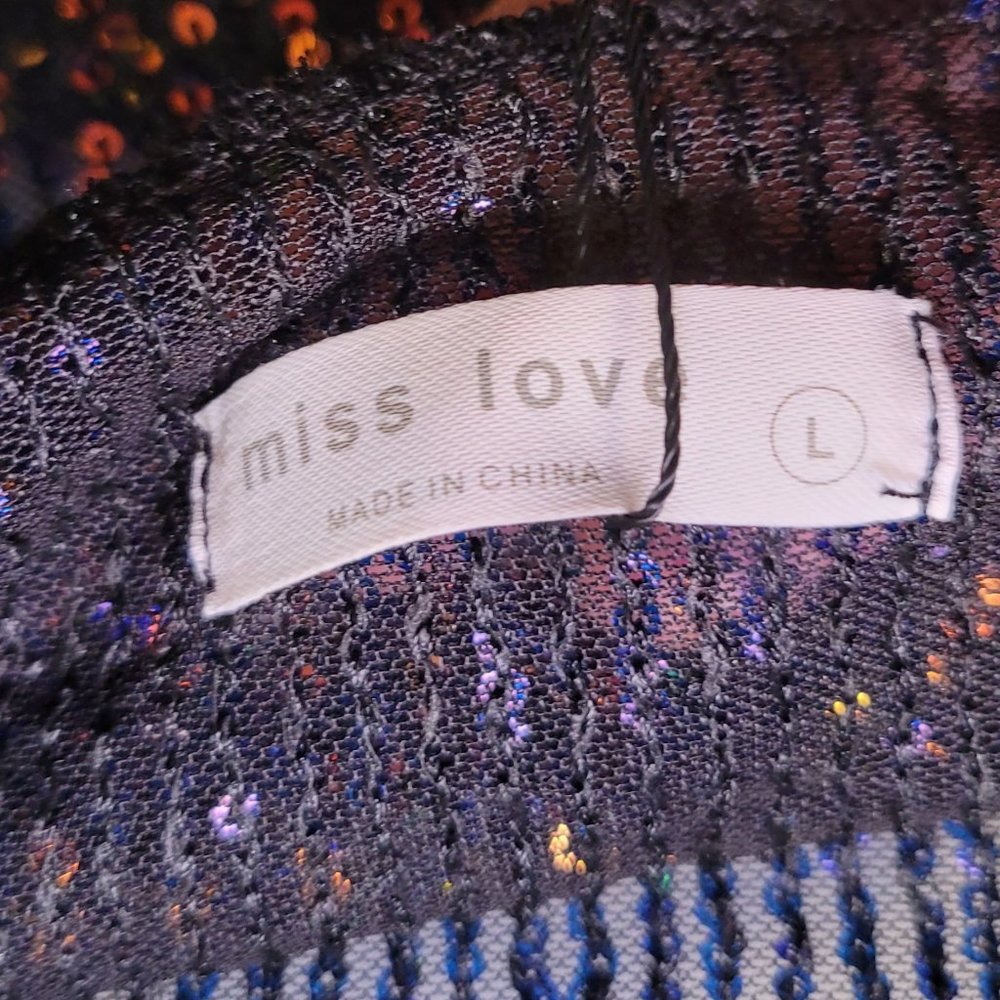 Way Out Sequin Stretch Mock Turtleneck From Gold … - image 4